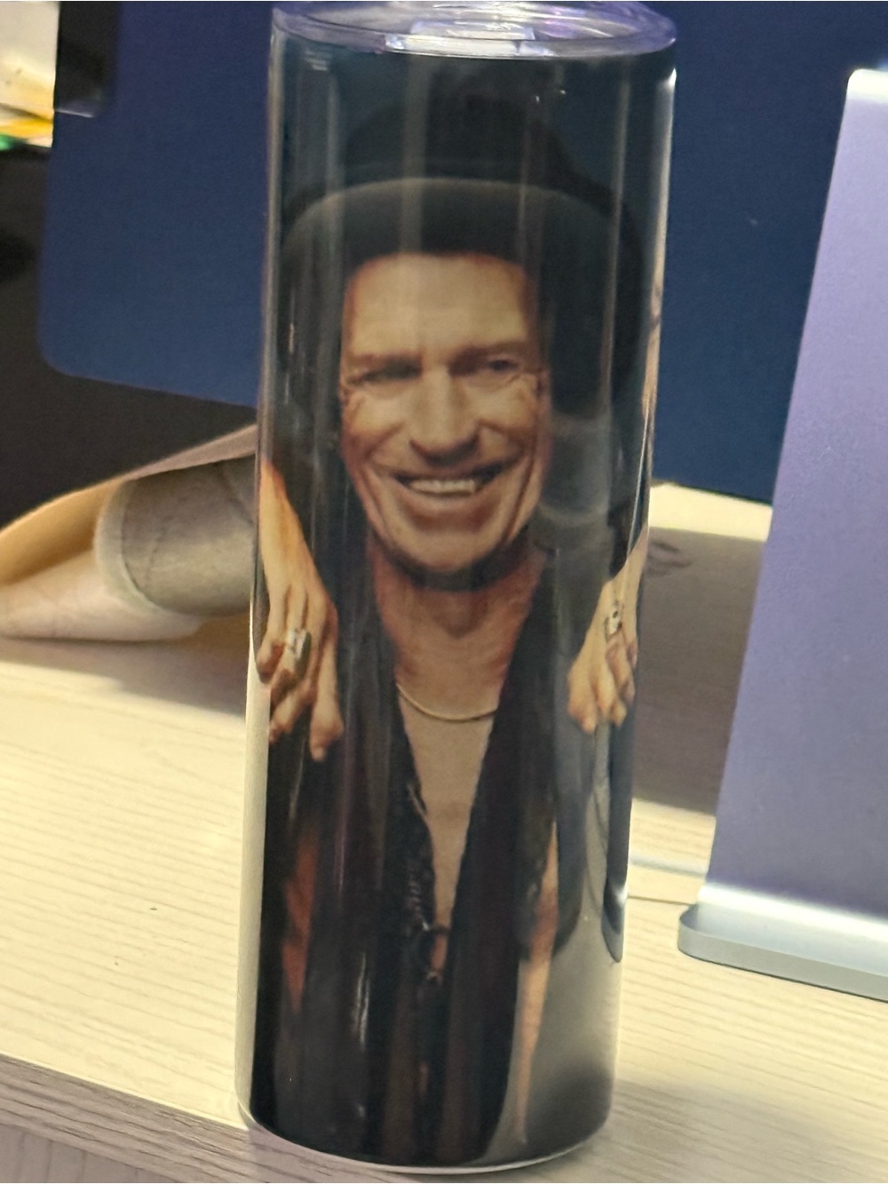 Black Photo-Print Stainless Candle Holder - Home Accents